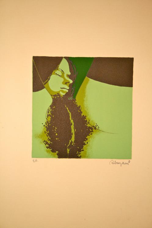 Daniel RIBERZANI - Lithographie originale signée -Erotique 3