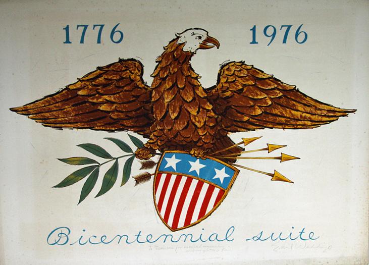 Emil WEDDIGE - Estampe originale - Lithographie - Bicentennial suite 1776 1976 USA