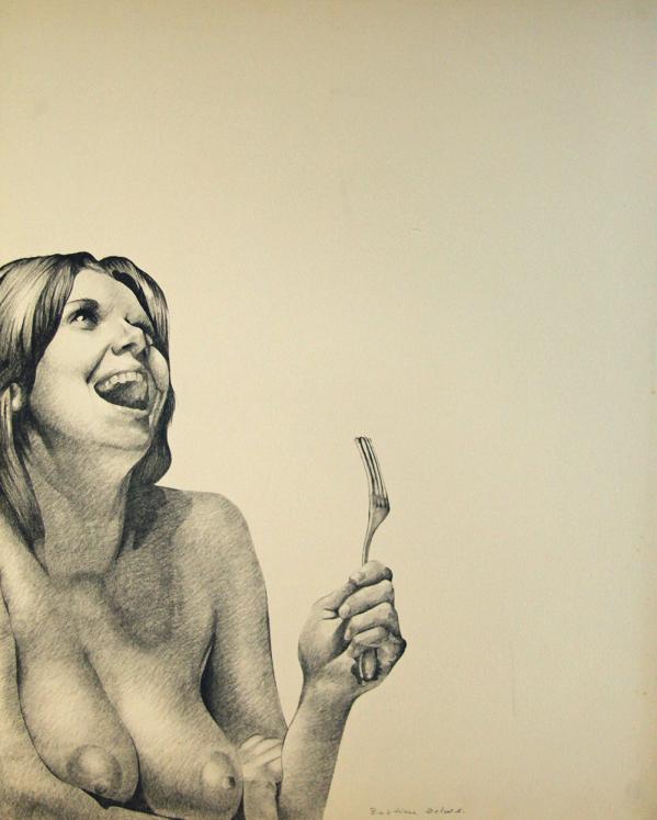 Roland DELCOL- Lithographie originale signée- Emmanuelle laughing