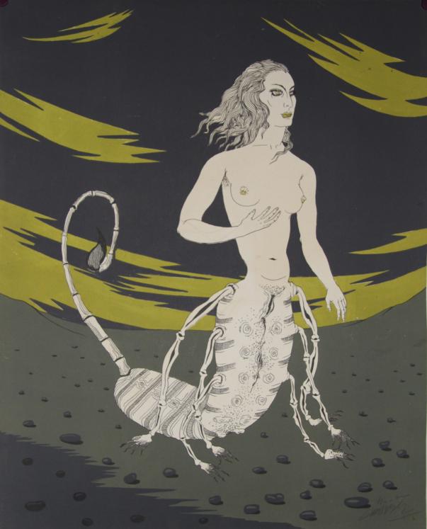 Félix LABISSE - Estampe originale - Lithographie - L'Antigone
