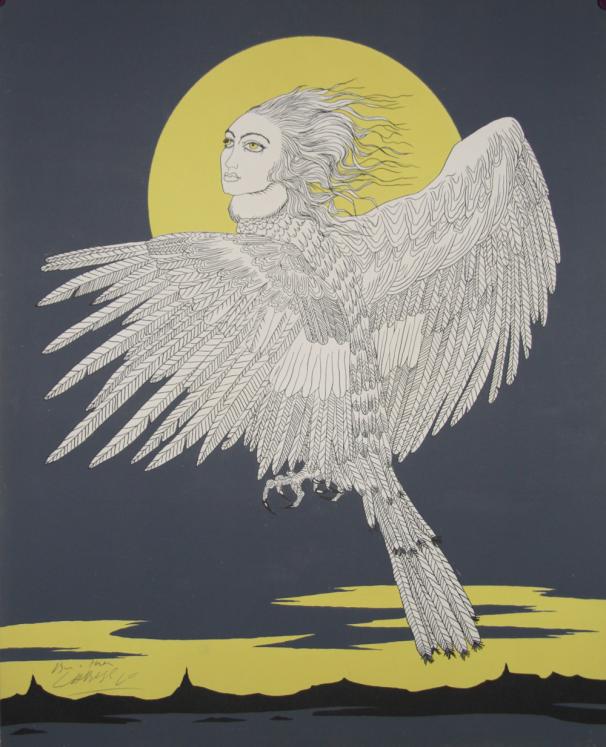 Félix LABISSE - Estampe originale - Lithographie - Le rose pleur