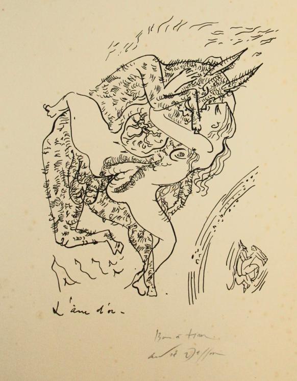 André MASSON -  Estampe originale - Lithographie - L'âne d'or