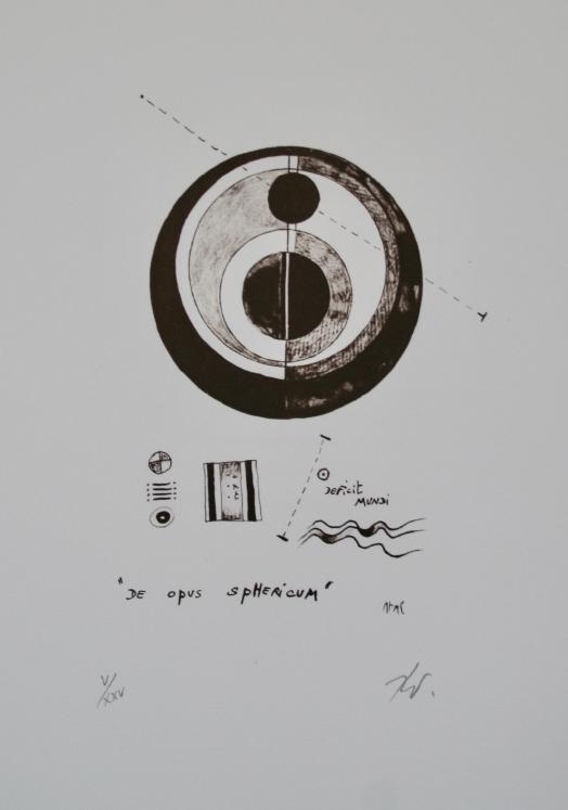 Richard TEXIER - Estampe originale - Lithographie - Sphericum