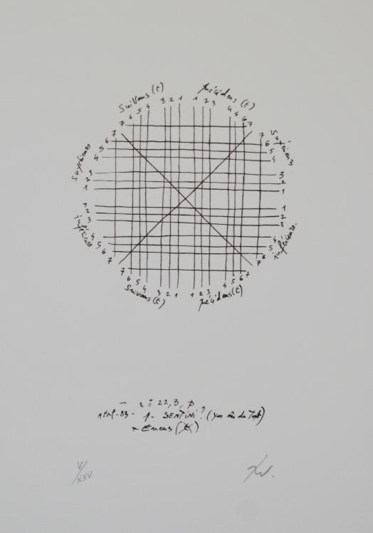 Richard TEXIER - Estampe originale - Lithographie - Sentini