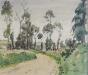 Pierre-Edmond PERADON - Peinture originale - Aquarelle - Chemin de terre