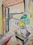 Janie Michels - Peinture originale - Huile - Ma chambre à Etretat