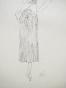 Atelier VIONNET - Dessin original - Crayon - Robe plissée 181