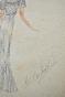 Atelier VIONNET - Dessin original - Crayon - Robe drapé blanche 290