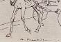 Auguste ROUBILLE - Dessin original - Encre - L'Elegante et le soldat