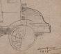 Auguste ROUBILLE - Dessin original - Crayon - Camion