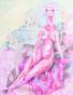 Jacques BOÉRI - Peinture originale - Gouache - La femme rose