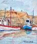 Michel DE ALVIS - Peinture Originale - Huile - Le port
