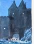 Armel DE WISMES - Peinture Originale - Gouache - La protection du château