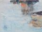 Etienne GAUDET - Peinture originale - Aquarelle - Bateaux sur le Loire