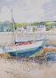 Etienne GAUDET - Peinture originale - Aquarelle - Port Perros-Guirec, Bretagne