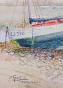 Etienne GAUDET - Peinture originale - Aquarelle - Port Perros-Guirec, Bretagne