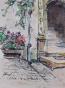 Etienne GAUDET - Peinture originale - Aquarelle - Blois, l'hotel de belot