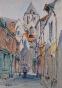 Etienne GAUDET - Peinture originale - Aquarelle - St Aignan, Val de Loire