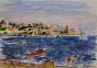Edouard RIGHETTI - Peinture originale - Aquarelle -  Saint Maxime