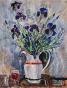 Edouard RIGHETTI - Peinture originale - Aquarelle -  Bouquet d'Iris