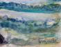Edouard RIGHETTI - Peinture originale - Aquarelle - Bord de mer en Normandie