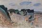 Edouard RIGHETTI - Peinture originale - Gouache - L'île