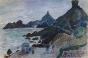 Edouard RIGHETTI  - Peinture originale - Gouache - Iles sanguinaires