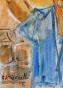 Edouard RIGHETTI - Peinture originale - Aquarelle -  Les géraniums à Menton