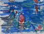Edouard RIGHETTI - Peinture originale - Aquarelle gouachée -  Menton 4