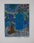 Edouard RIGHETTI - Estampe originale - Eau-forte - Nature morte  le siphon bleu
