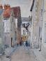 Etienne GAUDET - Peinture originale - Aquarelle - Rue Lorient