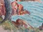 Etienne GAUDET - Peinture originale - Aquarelle - Mer à Saint Raphael