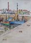 Etienne GAUDET - Peinture originale - Aquarelle - Port de St Croix de vie 4