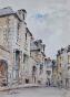 Etienne GAUDET - Peinture originale - Aquarelle - Blois, Rue Puits-Chatel 1