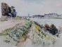 Etienne GAUDET - Peinture originale - Aquarelle - Blois 41