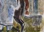 Edouard RIGHETTI - Peinture originale - Gouache - Écurie de Vanves