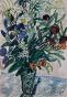 Edouard RIGHETTI - Peinture originale - Gouache - Bouquet