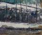 Edouard RIGHETTI - Peinture originale - Huile - Fontenay sous bois sous la neige