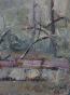 Edouard RIGHETTI - Peinture originale - Huile - Brouillard à Sannois
