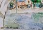 Edouard RIGHETTI - Peinture originale - Aquarelle - Au bord de l'eau