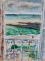 Edouard RIGHETTI - Peinture originale - Aquarelle - Fenetre St Pair sur Mer