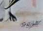 Edouard RIGHETTI - Peinture originale - Aquarelle - Les menchots