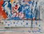 Edouard RIGHETTI - Peinture originale - Gouache - Cirque de Diana Moreno