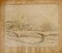 Auguste ROUBILLE - Dessin original - Crayon - Pont Parisien