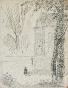 Auguste ROUBILLE - Dessin original - Crayon - Etude de maison 7