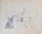 Auguste ROUBILLE - Dessin original - Crayon - Chateau 2