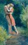Auguste ROUBILLE - Peinture originale - Gouache - Au fond des bois silencieux