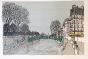 Denis Paul NOYER - Estampe originale - Lithographie - Petit pont à Paris