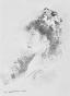 Claude VIETHO - Dessin original - Crayons - Portrait de femme 1