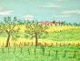 Maurice LOIRAND - Estampe originale - Lithographie - Village dans les champs 2